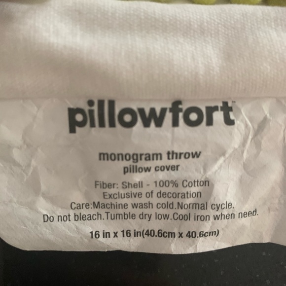 Monogram Pillow Cover 16x16-NEW! - Picture 2 of 3